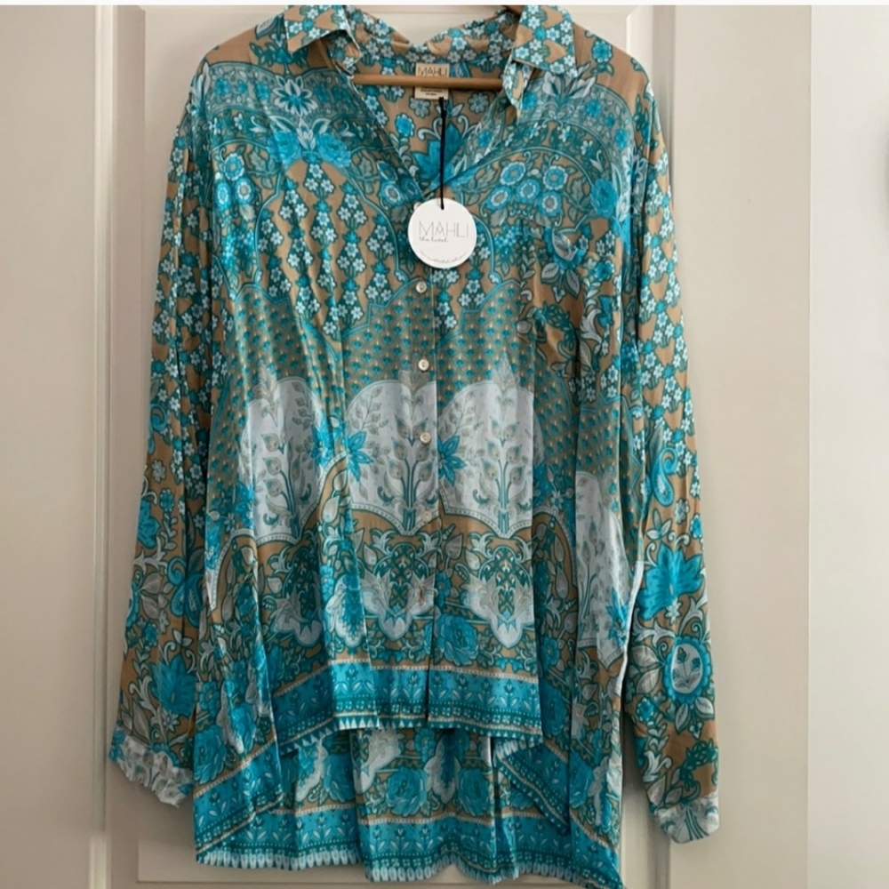 MALI THE LABEL  L-XL fine Rayon Boho - Picture 2 of 4